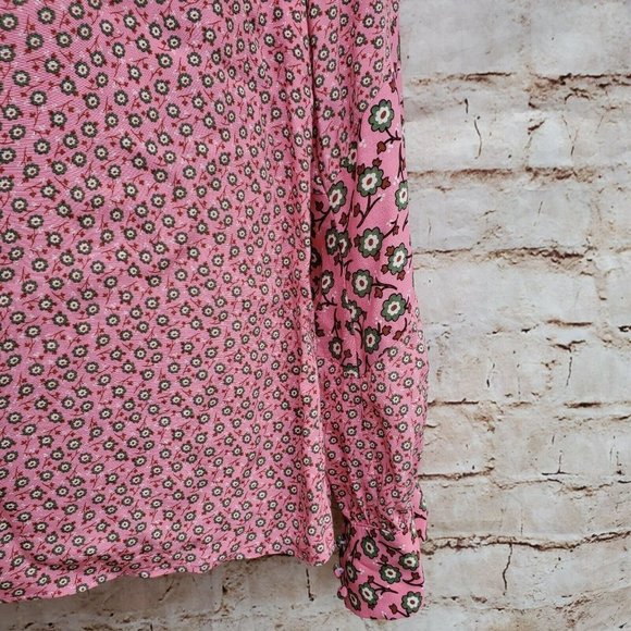 BODEN W0426 Pink v-Neck Shirt Blouse Size US 8 - Picture 4 of 8